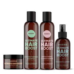 Moérie Ultimate Hair Boost Set: Shampoo, Conditioner, Mask & Spray