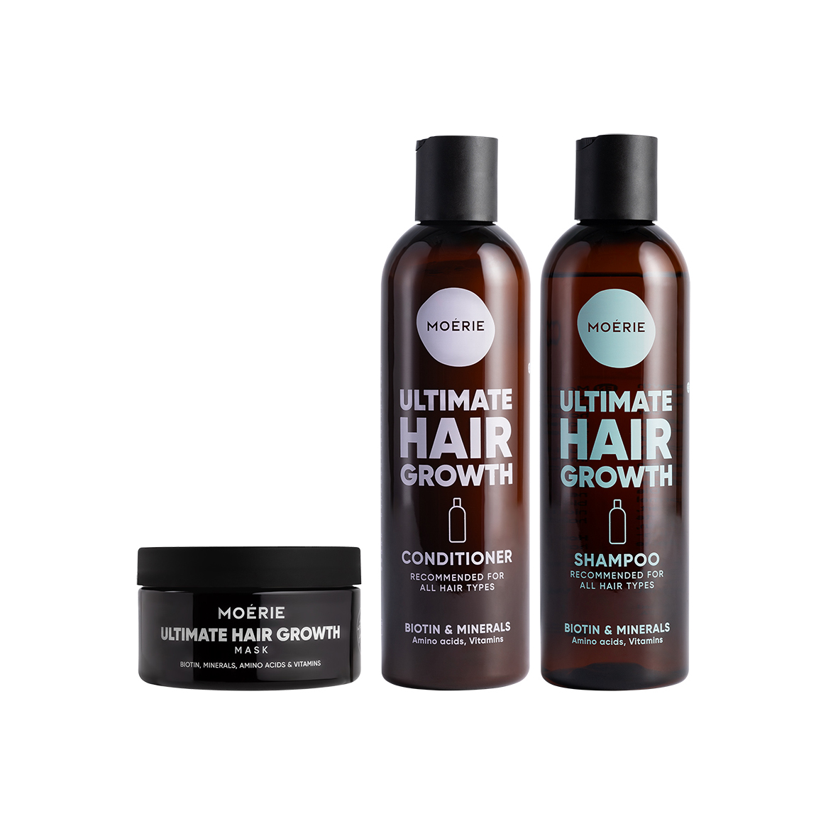 Moérie Hair Repair Set: Shampoo, Conditioner & Mask